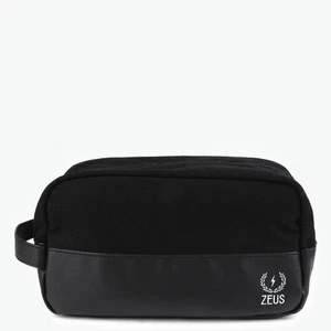Zeus Travel Dopp Bag Herren Kultur- und Zubehörtasche aus Canvas Leder - Bild 1 von 3