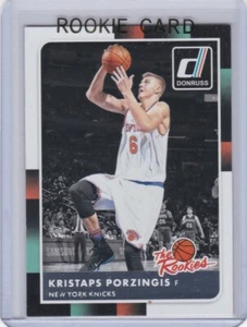 TARJETA DE NOVATO KRISTAPS PORZINGIS 2015 Donruss The Rookies RC Baloncesto KNICKS MAV - Imagen 1 de 2