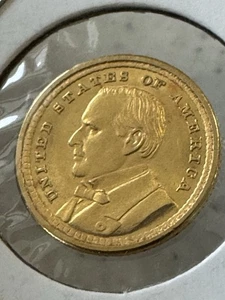1903 $1 Gold McKinley Commemorative Raw BU UNC - Picture 1 of 2