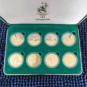 1995 1996-P Proof Atlanta Olympic Silver Commemorative 8 Dollar Set - OGP & COA - Picture 1 of 22