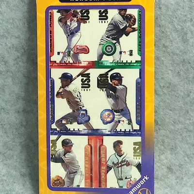 1997 Crown Pro MLB Sticker Pack Derek Jeter Alex Rodriguez Chipper Jones Sealed - Image 1 of 4
