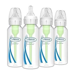 Biberones estrechos Dr. Brown's Anti-Colic Options 8 oz. Pack de 4 pezones nivel 4 - Imagen 1 de 4