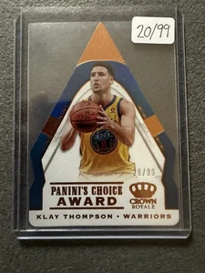 20/99!! Klay Thompson Panini’s Choice Award! Crown Royale! Warriors 2018/19! #36 - Bild 1 von 5