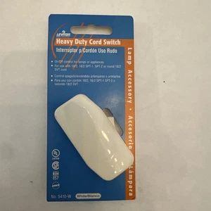 Leviton Heavy Duty Cord Switch 5410-W Lamp Appliance Kitchen Family Room - Picture 1 of 3