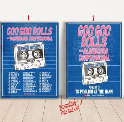 Custom Goo Goo Dolls Summer Anthem Tour 2025 Poster