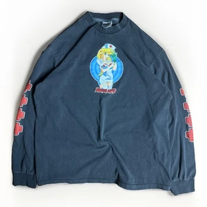 Vintage Y2K Hook-Ups Skateboards Shirt Men’s XL Black Anime Nurse Modern Reprint - Picture 1 of 12