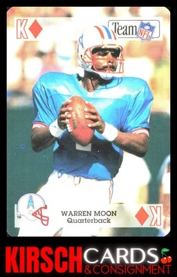 Warren Moon 1992 Sport Decks NFL Playing Cards #K Houston Oilers - Image 1 of 2