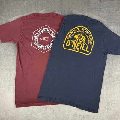 Мужские футболки O'Neill Surf Supply лот товаров маленький современный крой темно-синий и темно-бордовый - Изображение 1 из 4
