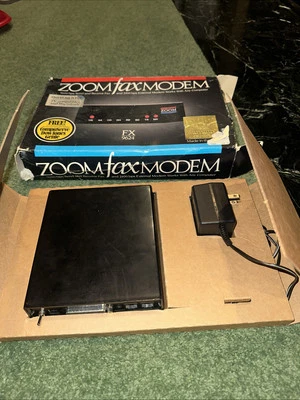 Zoom FX9624 Serial Dial-Up Fax Modem w/ Macintosh Power Supply- AS IS - Image 1 of 3
