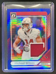 2024 Donruss Optic Michael Wilson Threads Jersey Blue Hyper #DTB-MWN - Picture 1 of 2