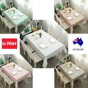 Water Stain Resistant PEVA Rectangle Tablecloth Party & Dining Cover Mat 137*180 - Picture 1 of 10