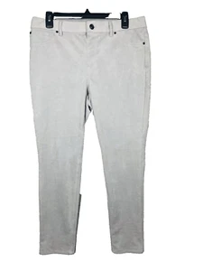Chico's Faux Suede Pant Petite Size 0.5 (US 6) Stretch Slim Leg Chic Beach Gray - Picture 1 of 13