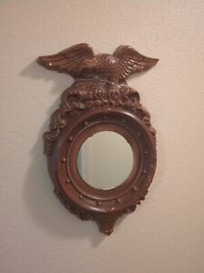American Eagle Porthole Vintage Federal Americana Mirror Broken Ceramic 