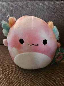Peluche morbido Squishmallows Aksel The Axolotl 7" rosa KellyToy NUOVO con ETICHETTE - Foto 1 di 5