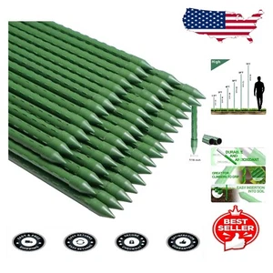 Strong 48-Inch Plant Support Stakes - Ideal for Climbing Plants & Vegetables - Picture 1 of 8