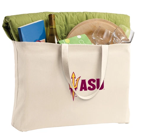 Arizona State Canvas Tote ASU Reusable ShopperMOTHER'S DAY GIFT Cover