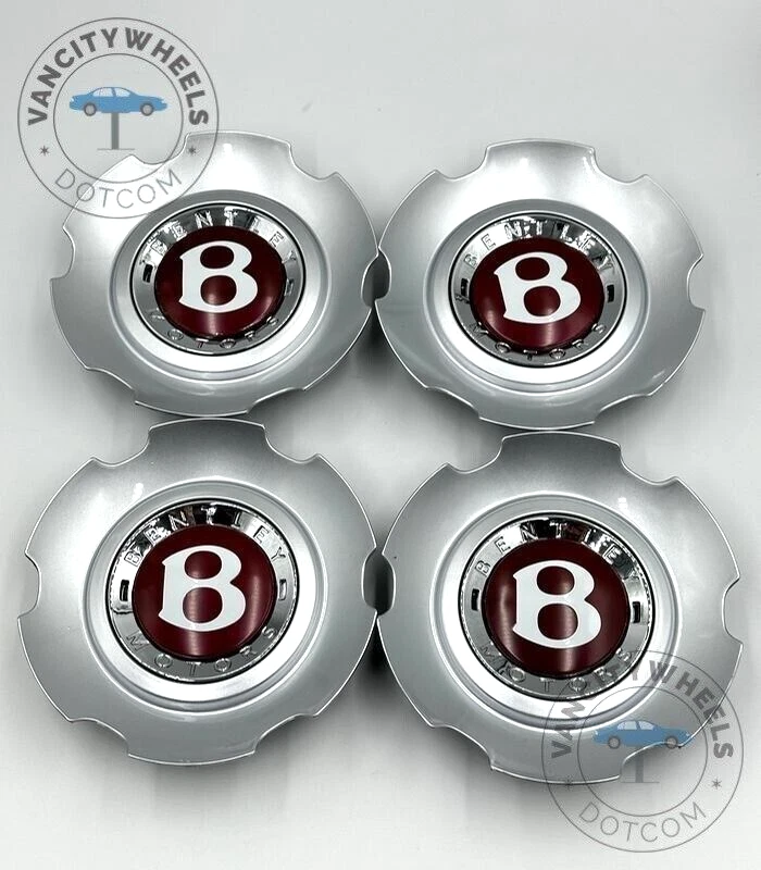 Juego de 4 tapas centrales para rueda Bentley Continental Flying Spur 3W0601171C plateada Foto 1 de 4