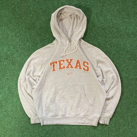 Vintage Nike Team Texas Longhorns UT Hoodie Size Small Center Swoosh Grey Y2K Cover