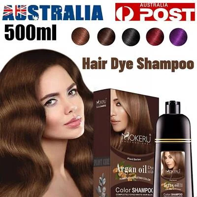 500ml Instant Hair Color Dye Shampoo Natural Coconut/Argan Oil Essence Coloring - image 1 of 4