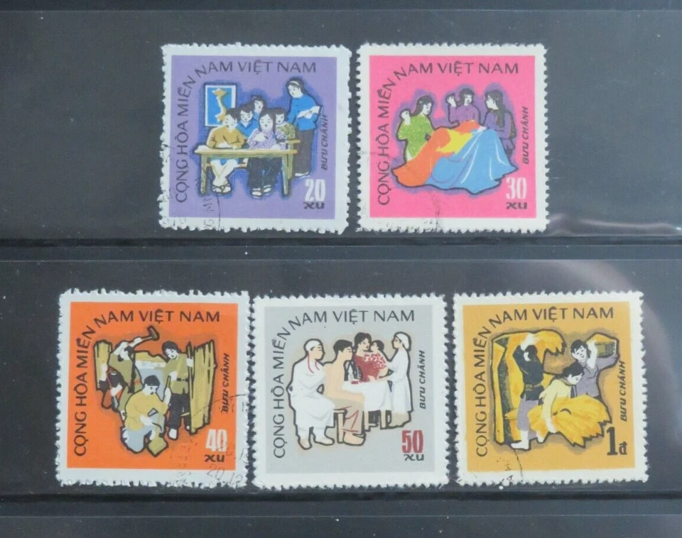 Vietnam Viet Cong 1971 #39-43 Used Daily Life - Image 1 of 1