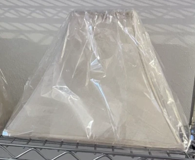 1 Pyramid Cream  Lampshades 8" H x 11" W NEW - Image 1 of 4
