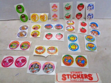 TREND scratch n' sniff Stinky Stickers 1989 vintage 19 diff. (2 of EACH ONE !)