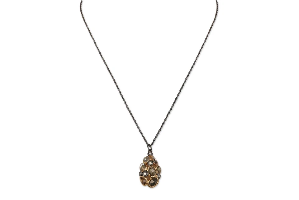 Alexis Bittar 302305 Mujer Chapado en Oro Negro Colgante Collar Piedras 19" Foto 1 de 1