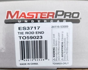 MasterPro Chassis Tie Rod End - ES3717 - Picture 1 of 1