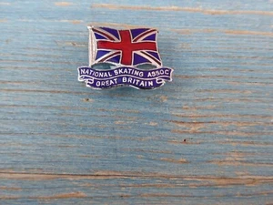 Vintage Original National Skating Association Great Britain Enamel Pin Badge - Picture 1 of 3