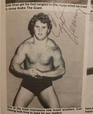 1981 WWF ВЫСШАЯ ЛИГА РЕСТЛИНГА ПОДПИСАННАЯ ПРОГРАММА С КУРТОМ ХЕННИГОМ ПЫЛЬНЫМ РОДСОМ JSA - Изображение 1 из 4
