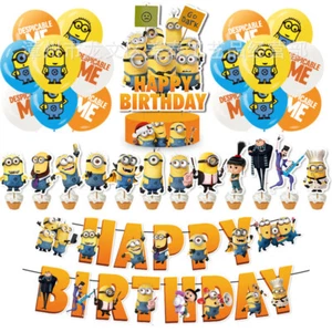Minions Balloon Suit Despicable Me Theme Birthday Party Decor Party Flag Balloon - Picture 1 of 6