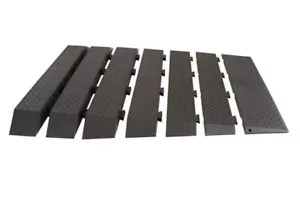 Rubber Threshold 1-inch Ramp Doorways Heavy Wheelchair 2200 Lbs Load Capacity ✅✅ - Picture 1 of 9