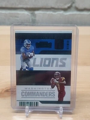 2022 Contenders Round Numbers Emerald #RN-WD Jahan Dotson, Jameson Williams NFL  - Image 1 of 4