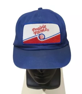 VTG Prairie Farms Dairy Trucker K-Products Big Patch Snapback Baseball Cap - Picture 1 of 11