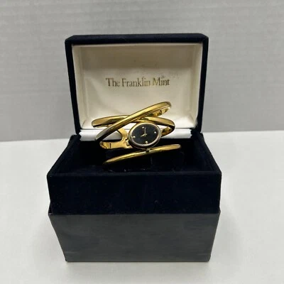 Reloj brazalete pulsera cintas doradas Alfred Durante 1989 The Franklin Mint Foto 1 de 4