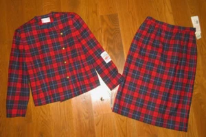 Neu PENDLETON Schurwolle Anzug JACKE & ROCK schottisches Tartan KARIERT Petite 8 - Bild 1 von 10