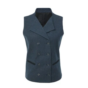 Victorian Women Waistcoat Vintage V-Neck Vest Coat Double Breasted - Picture 1 of 25