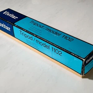 Trípode de cámara de aluminio de alta resistencia Vivitar #1102 vintage con cabezal inclinable - 42" - Imagen 1 de 6