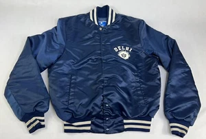 Chaqueta Vintage Universidad de Nueva York Campeón Talla Mediana M Azul Hecha en EE. UU. DELHI - Imagen 1 de 8