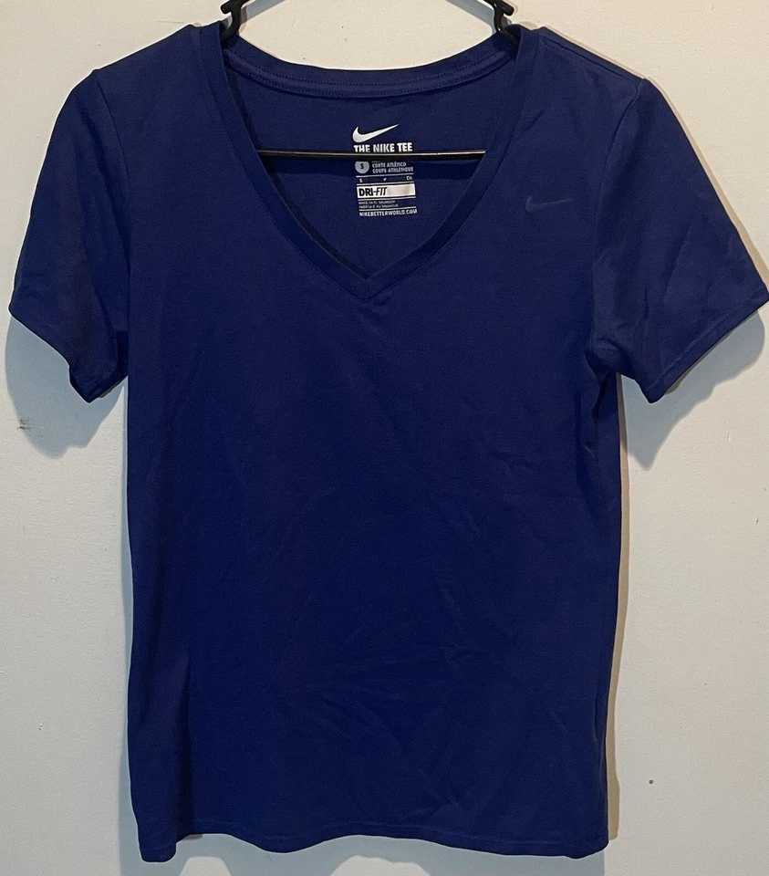 Nike Dri-Fit Mujer Ropa Activa Entrenamiento Corte Atlético Camisa Pequeña S Púrpura Foto 1 de 1