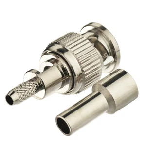 3X Mini-BNC Plug Male RF Coaxial Connector Crimp for LMR100 RG316 RG174 cable - Picture 1 of 4