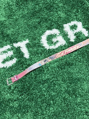 Cinturón Artístico Bulldog Cuero Rosa Ed Hardy Mediano y2k 00s Foto 1 de 3