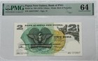 New ListingPapua New Guinea 2 Kina (1975) Bank of Png Pmg 64 Choice Unc Banknote