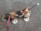 FISHER PRICE 1961 SNOOPY SNIFFER WOODEN DOG #181 PULL TOY W/ HALF AN ORIG LEASH