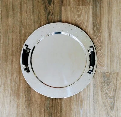 Alessi Tablett,  rund aus Edelstahl 18/10, Design: Michael Graves - Bild 1 von 4