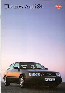 Audi 100 S4 Saloon 1991-1992 UK Market Launch 20pp Sales Brochure - Picture 1 of 1