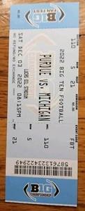 2022 Big Ten Championship Michigan Wolverines vs Purdue Football Ticket - Picture 1 of 4