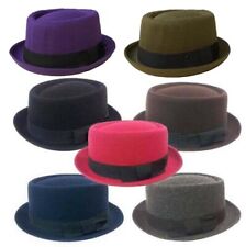 FEDORA GANGSTER ROLL UP DERVY  Round Top FEDORA BUCKET HAT MEN WOMEN CAP