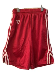 AUTHENTIC WARRIOR RED AND WHITE SHORTS YOUTH SIZE SMALL - Picture 1 of 8