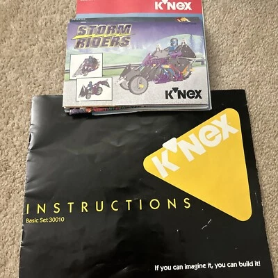 Lote manual de instrucciones Knex de la década de 1990 y piezas figura de acción Racers Riders Foto 1 de 4